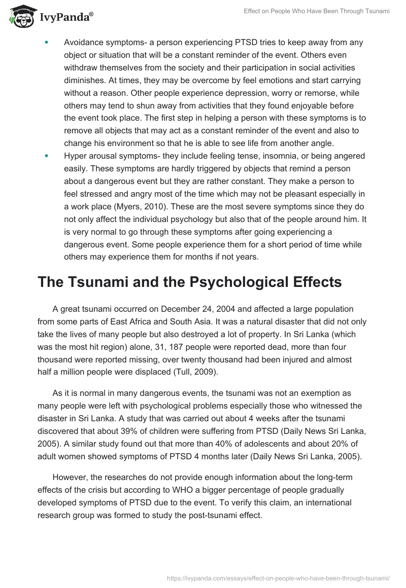 Effect on People Who Have Been Through Tsunami. Page 3