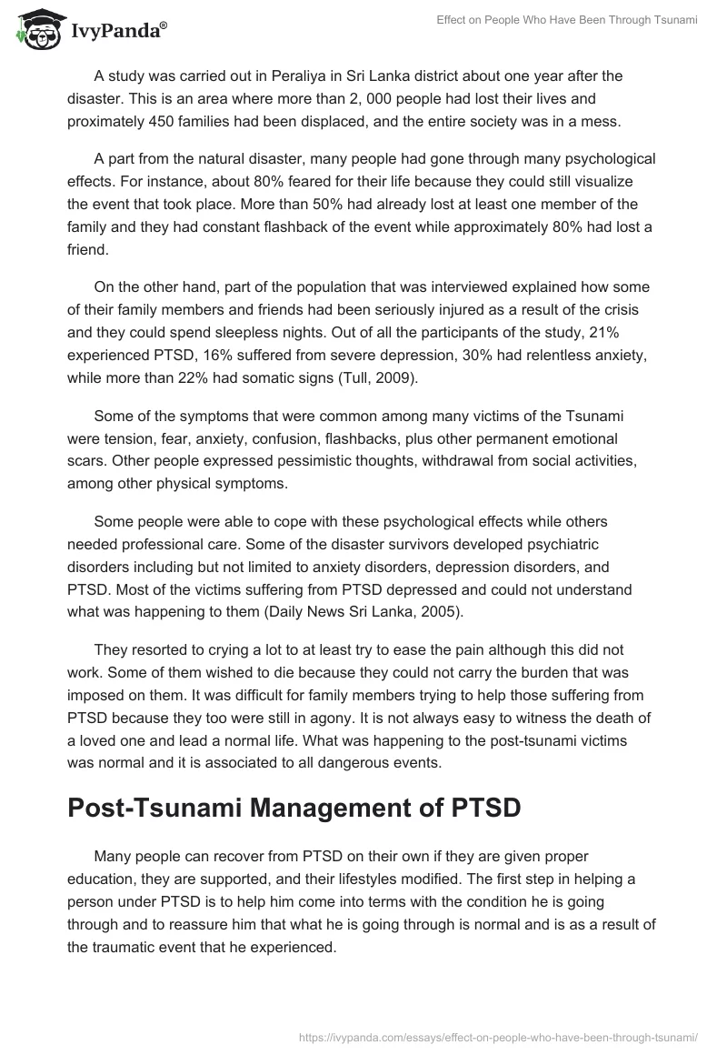 Effect on People Who Have Been Through Tsunami. Page 4