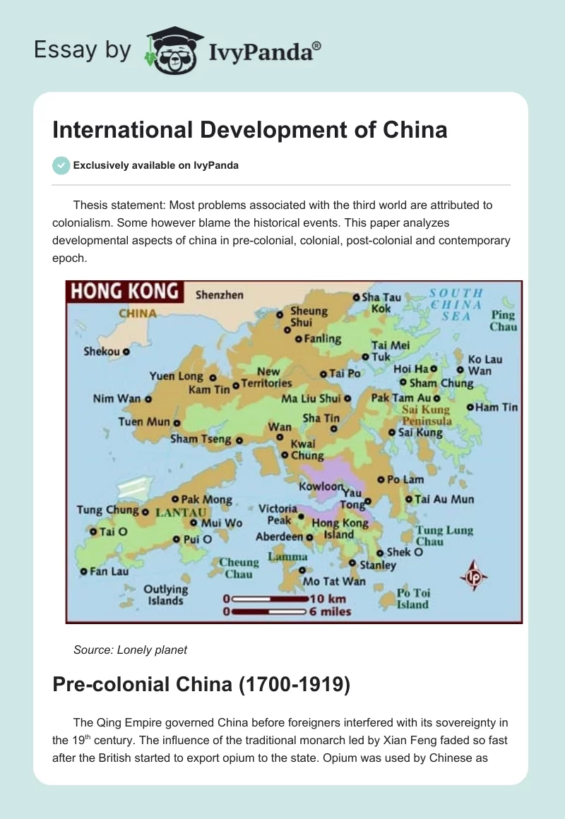 International Development of China. Page 1