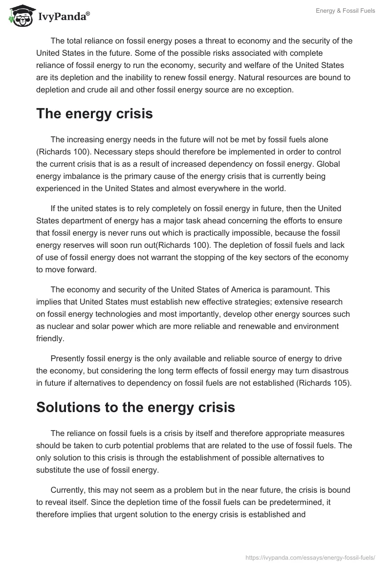 Energy & Fossil Fuels. Page 2