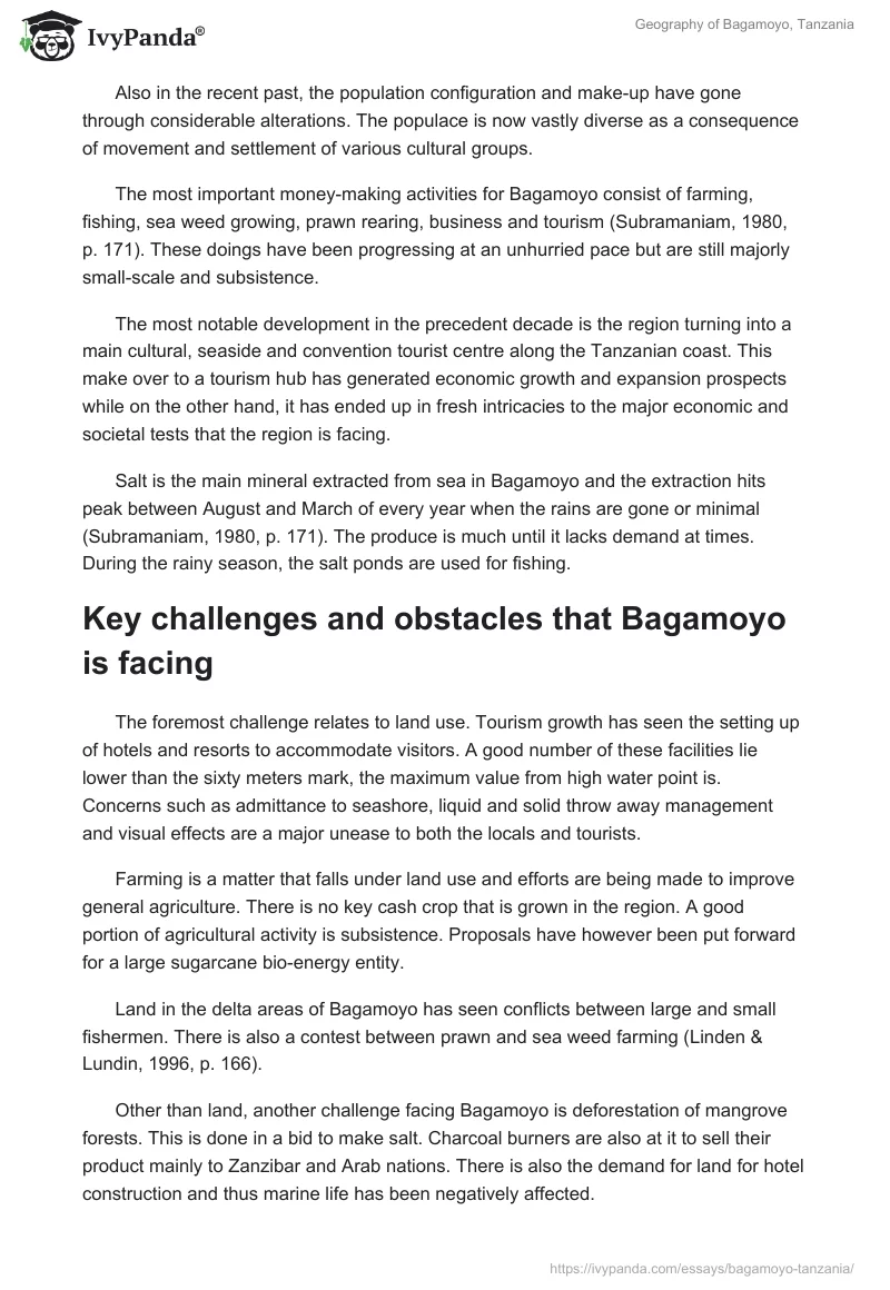 Geography of Bagamoyo, Tanzania. Page 2