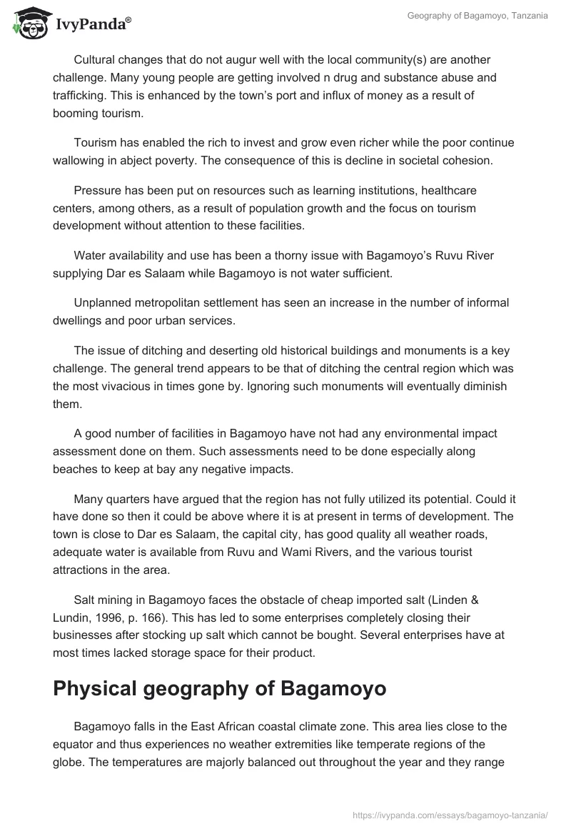 Geography of Bagamoyo, Tanzania. Page 3