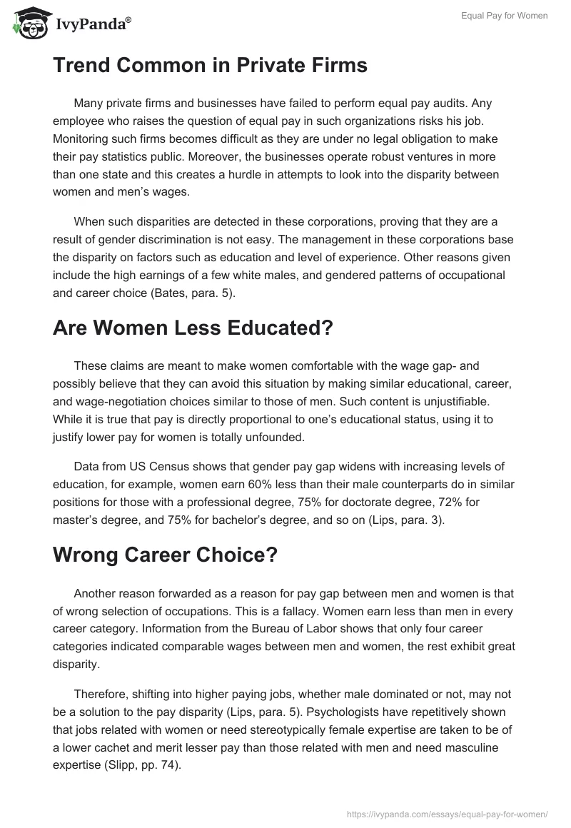 Equal Pay for Women. Page 2