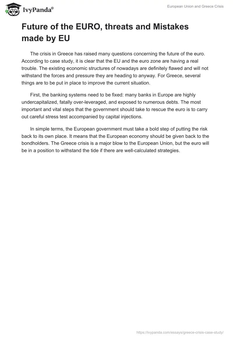 European Union and Greece Crisis. Page 3
