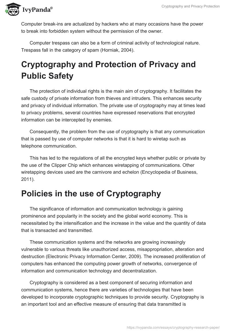 Cryptography and Privacy Protection. Page 4