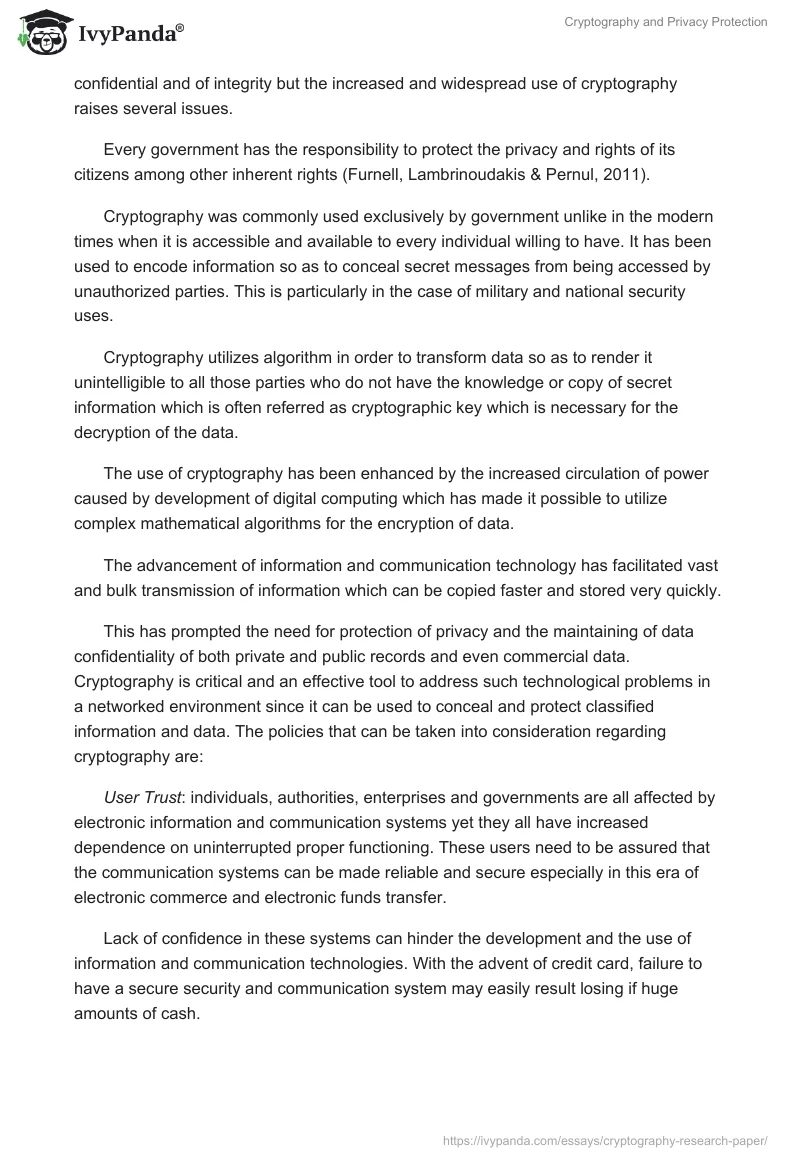 Cryptography and Privacy Protection. Page 5