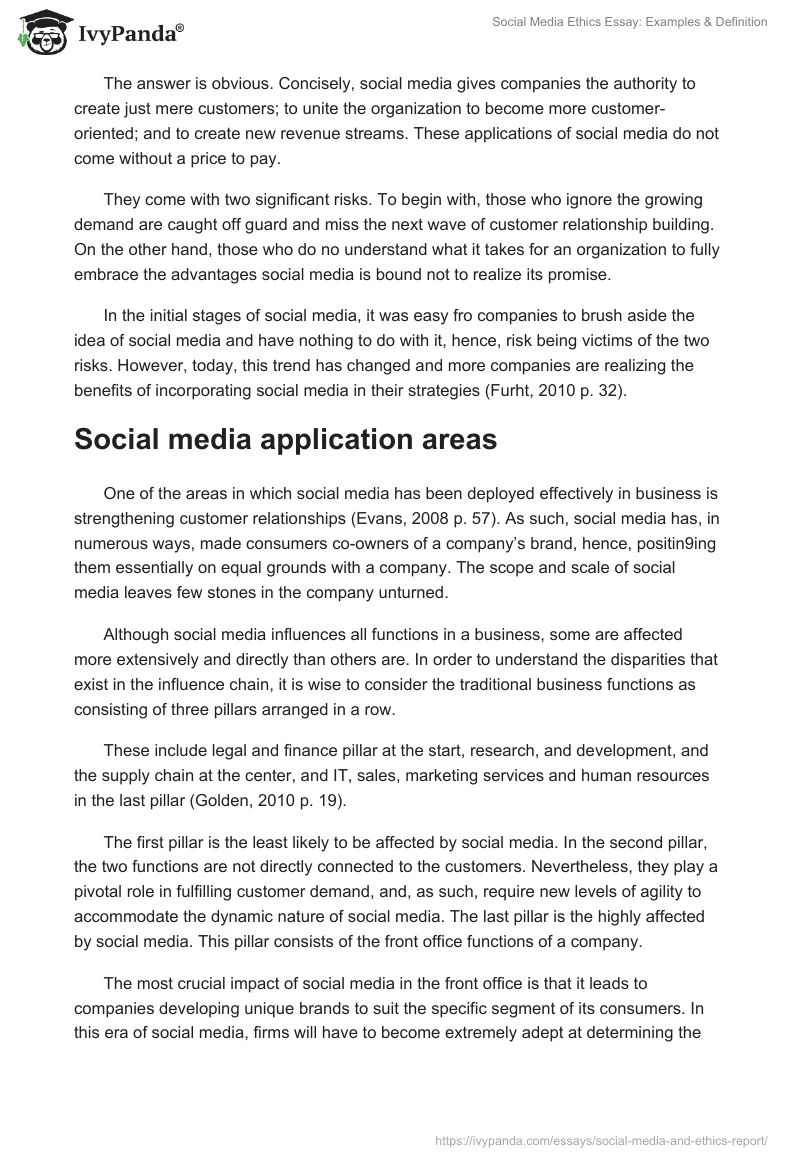 Social Media Ethics Essay: Examples & Definition. Page 3