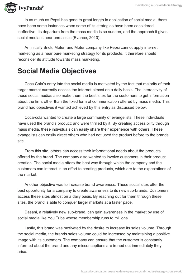 Developing a Social Media Strategy. Page 3