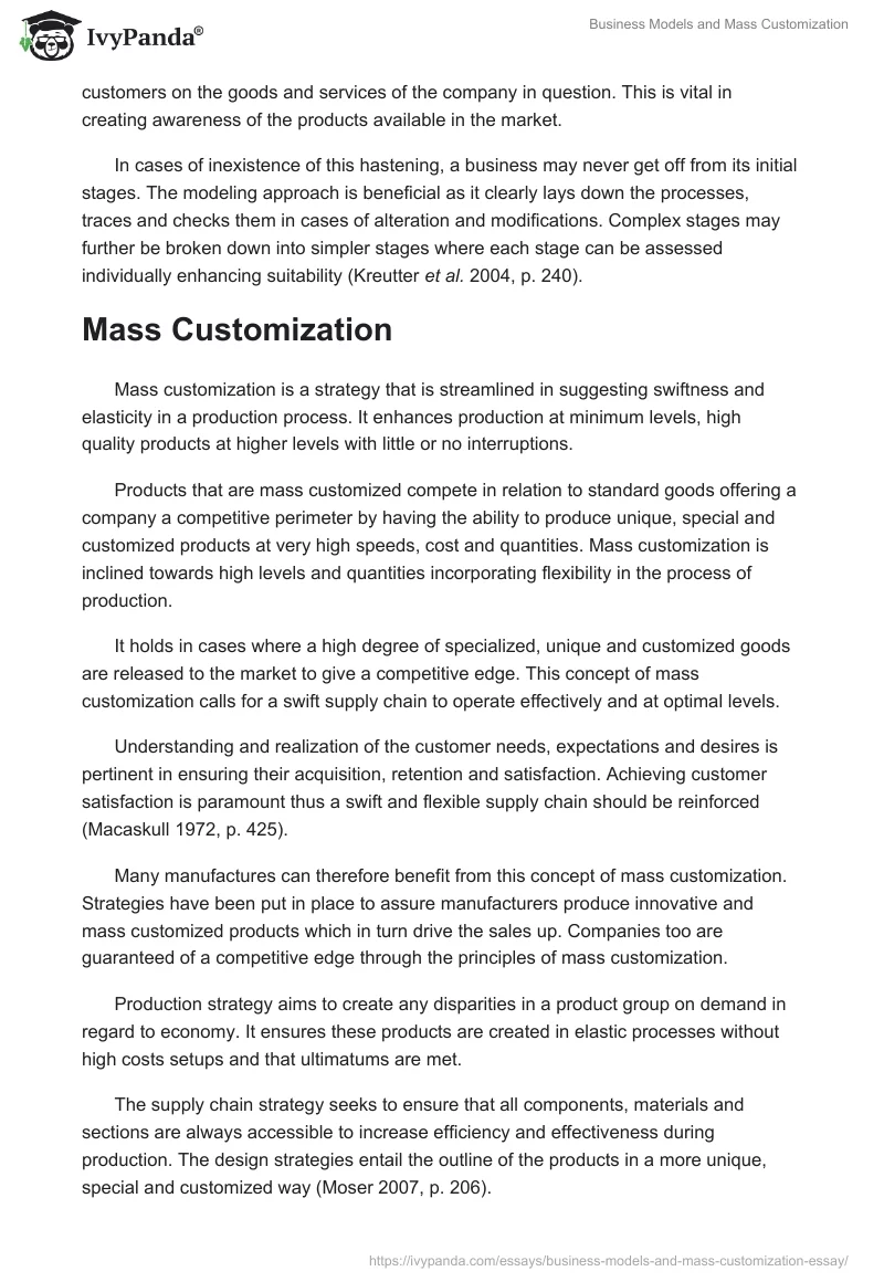 Business Models and Mass Customization. Page 4