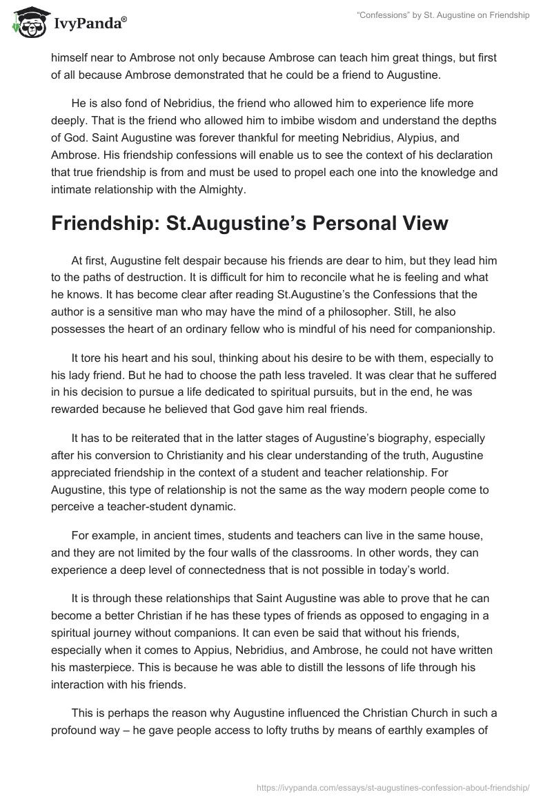 The Confessions of St. Augustine on Friendship. Page 5