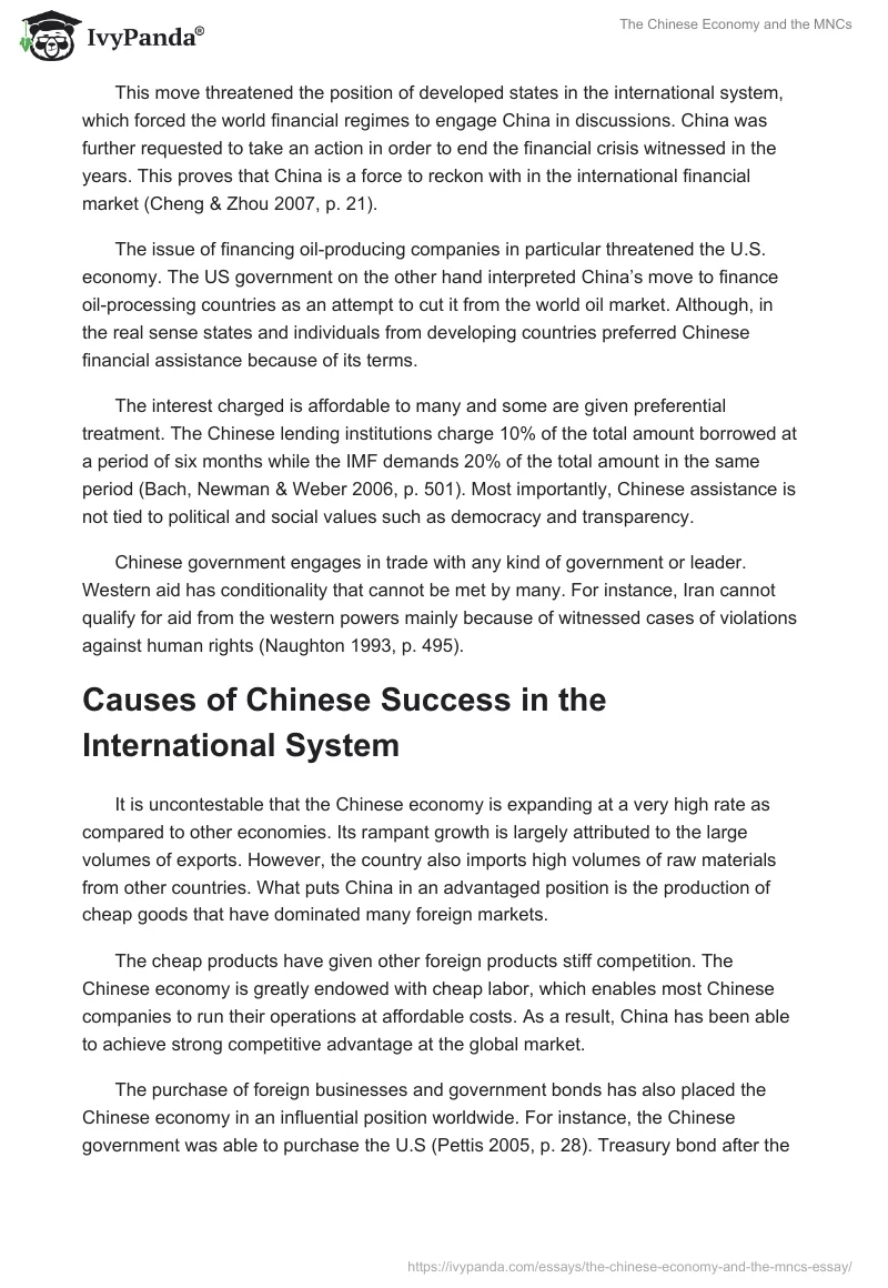 The Chinese Economy and the MNCs. Page 2
