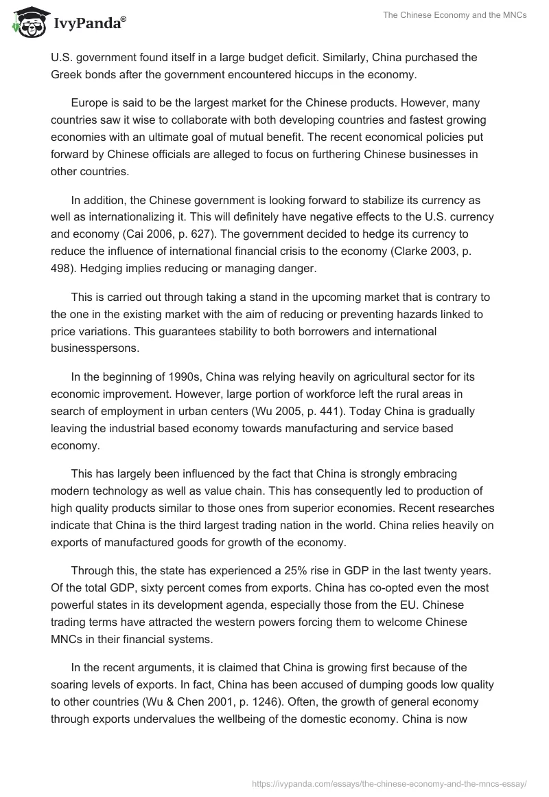 The Chinese Economy and the MNCs. Page 3