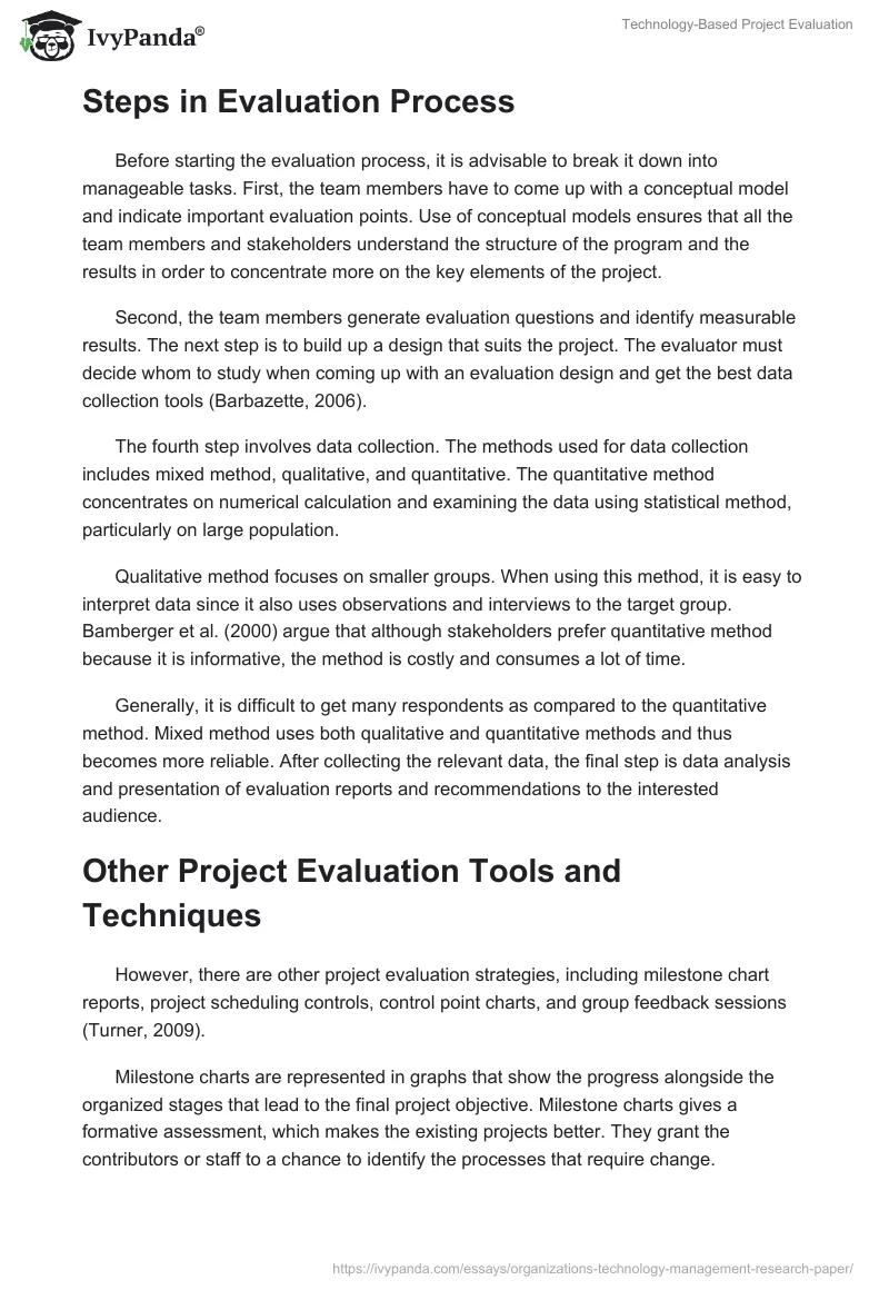 Technology-Based Project Evaluation. Page 3
