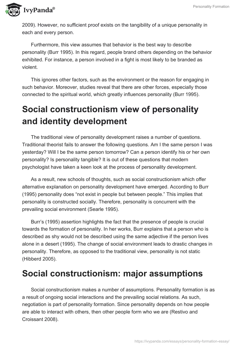 Personality Formation. Page 3