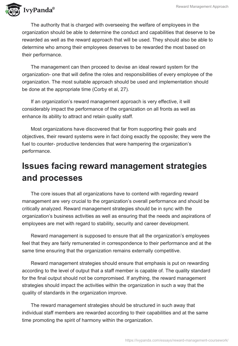 Reward Management Approach. Page 2
