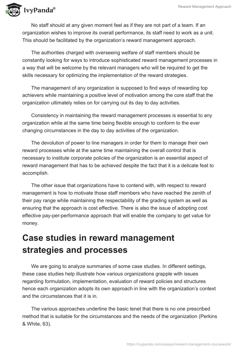 Reward Management Approach. Page 3