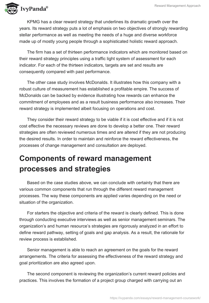 Reward Management Approach. Page 4
