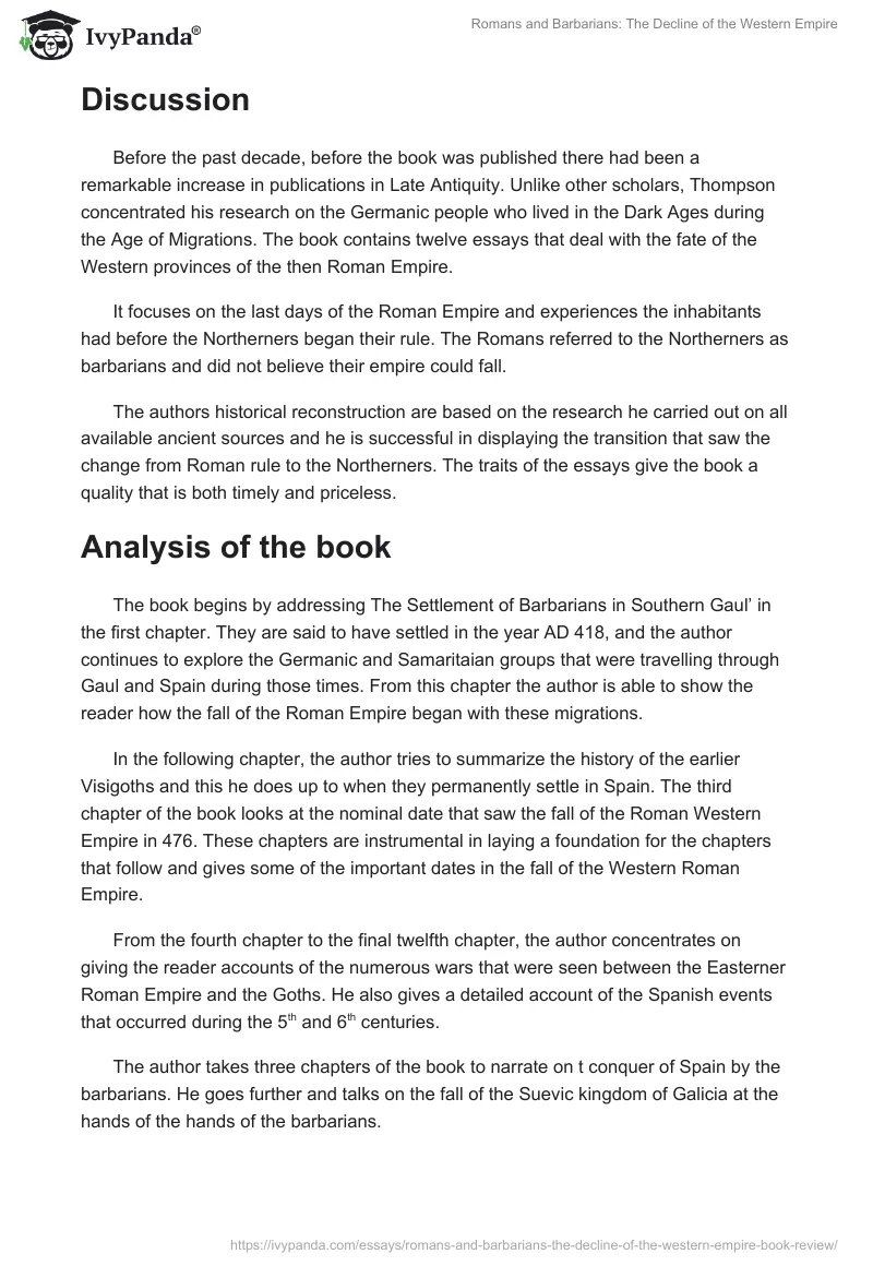 Romans and Barbarians: The Decline of the Western Empire. Page 2