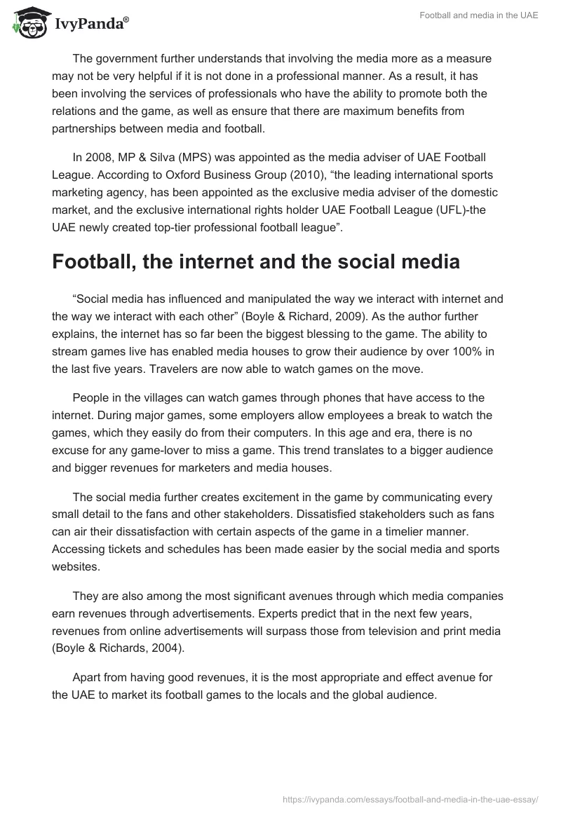Football and media in the UAE. Page 2