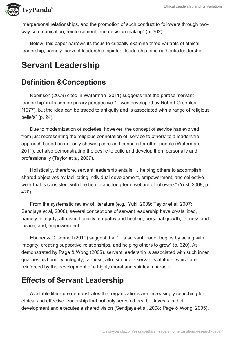 Ethical Leadership and Its Variations. Page 3