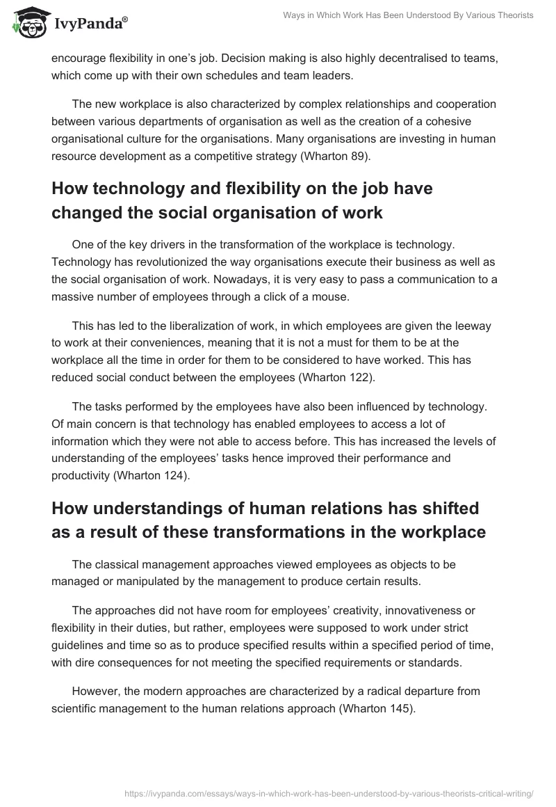 Evolution of Work and Workplace Dynamics. Page 5
