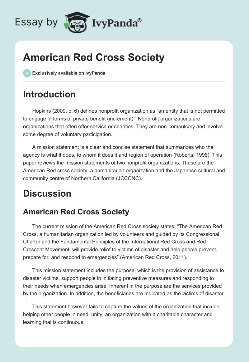 American Red Cross Society. Page 1