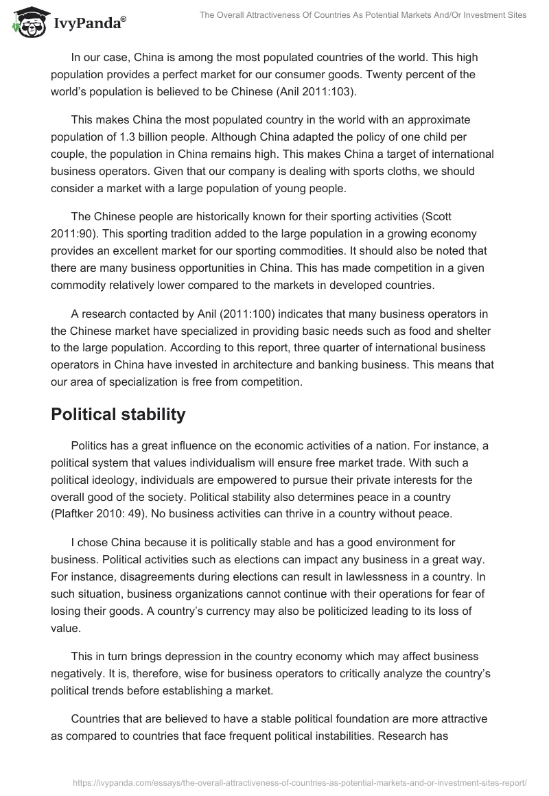 The Overall Attractiveness Of Countries As Potential Markets And/Or Investment Sites. Page 2