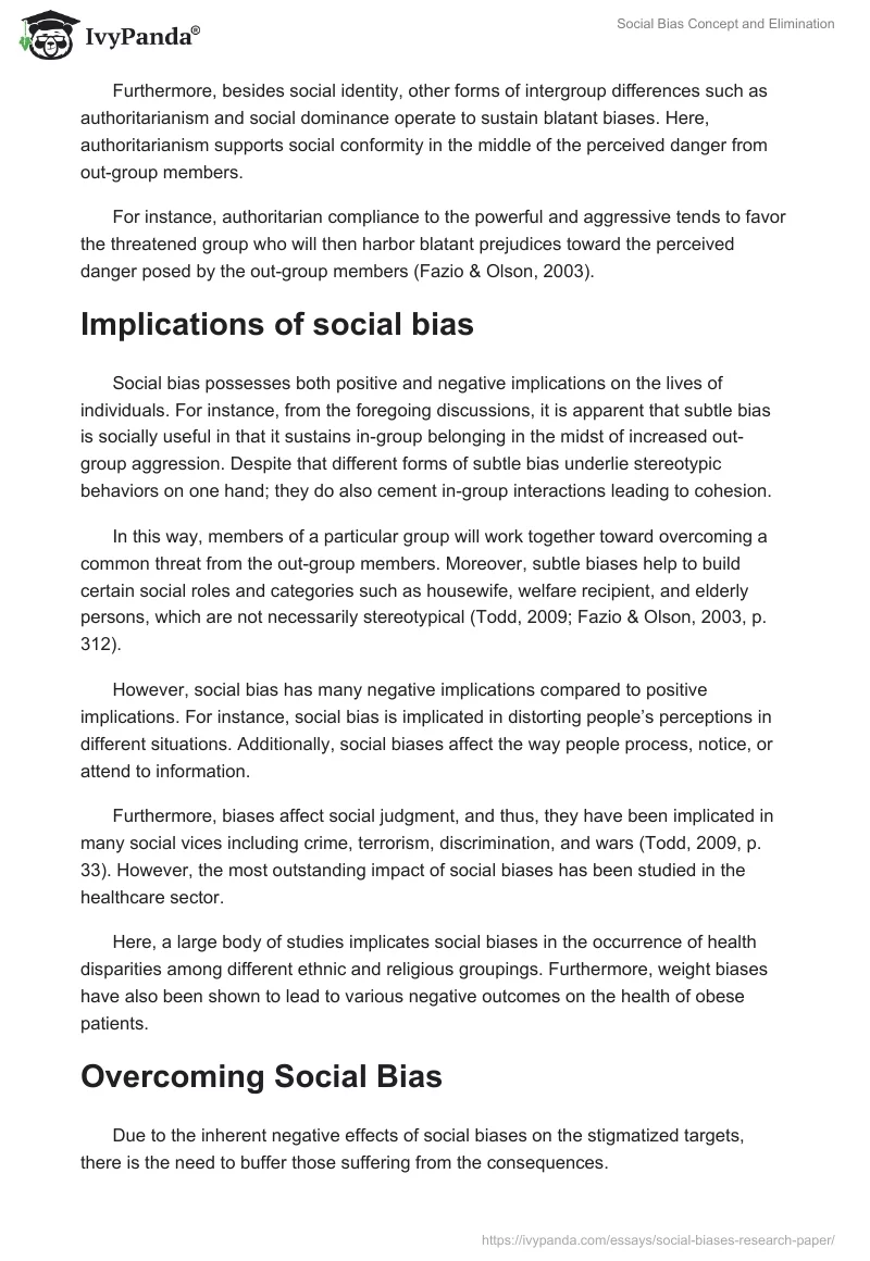 Social Bias Concept and Elimination. Page 3