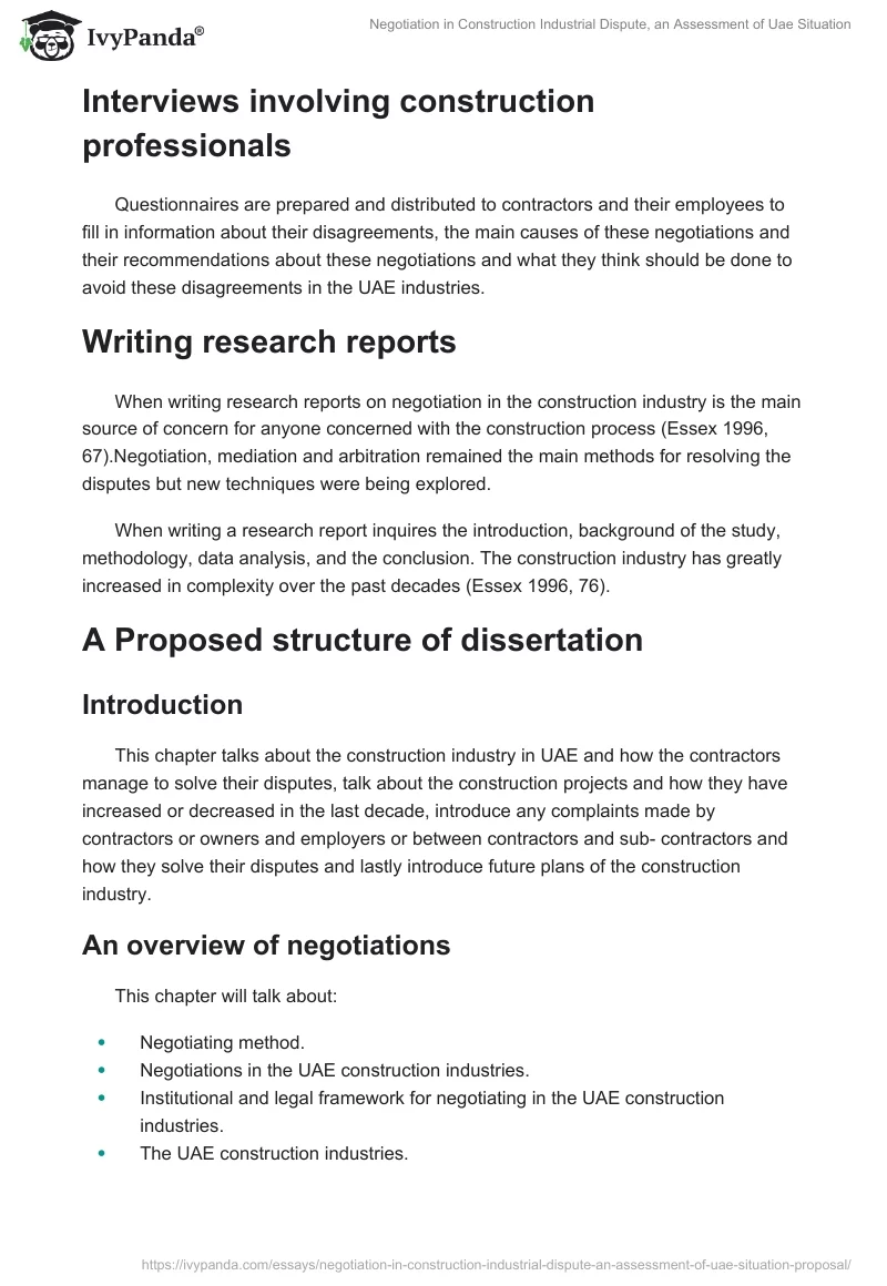 Negotiation in Construction Industrial Dispute, an Assessment of Uae Situation. Page 4