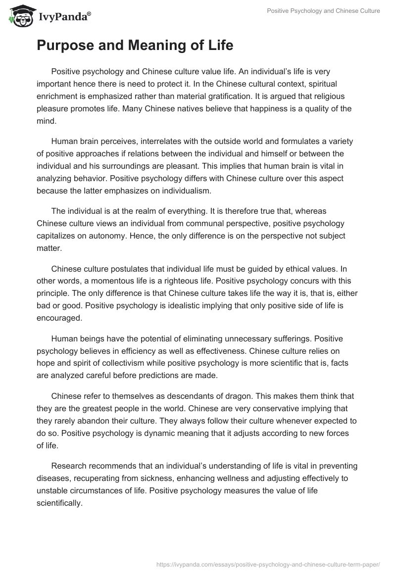Positive Psychology and Chinese Culture. Page 5