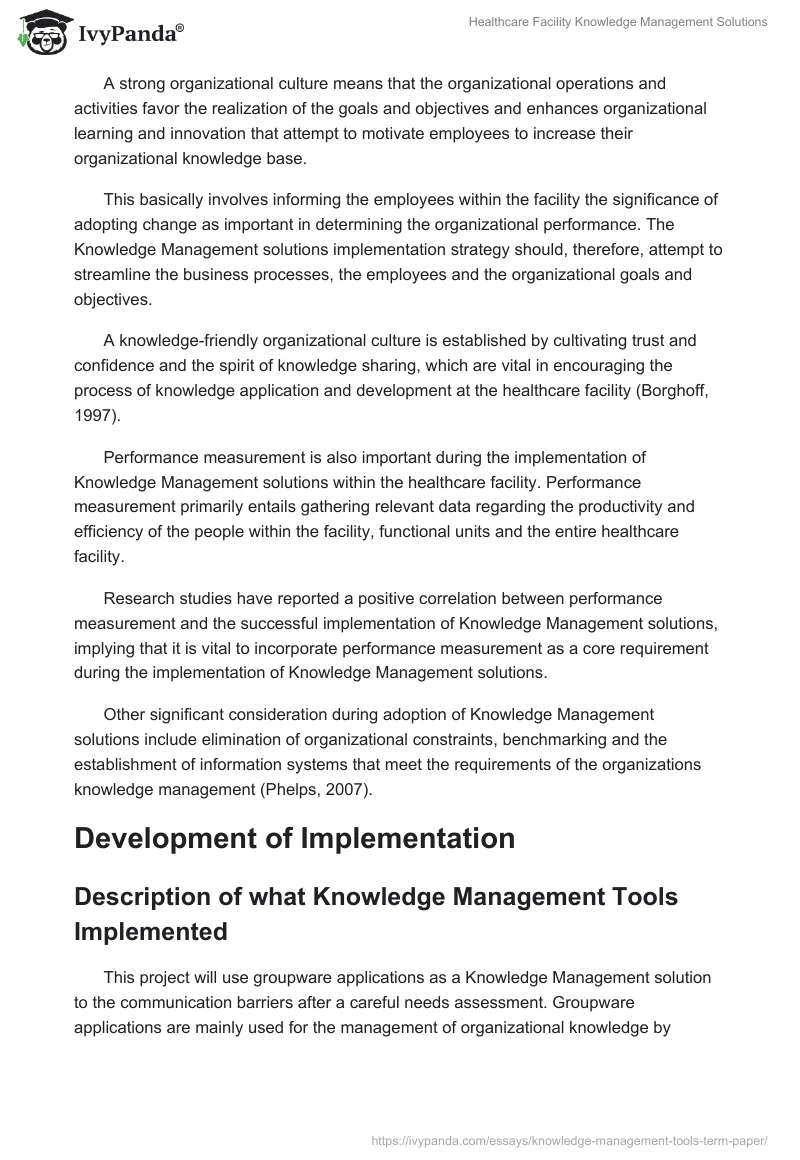 Healthcare Facility Knowledge Management Solutions. Page 5