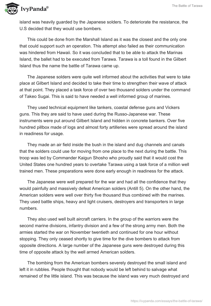The Battle of Tarawa. Page 2