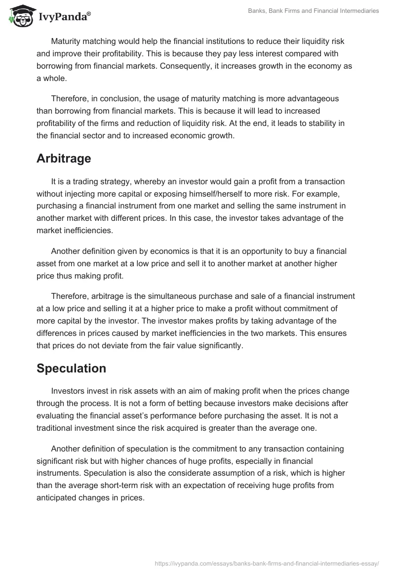 Banks, Bank Firms and Financial Intermediaries. Page 3