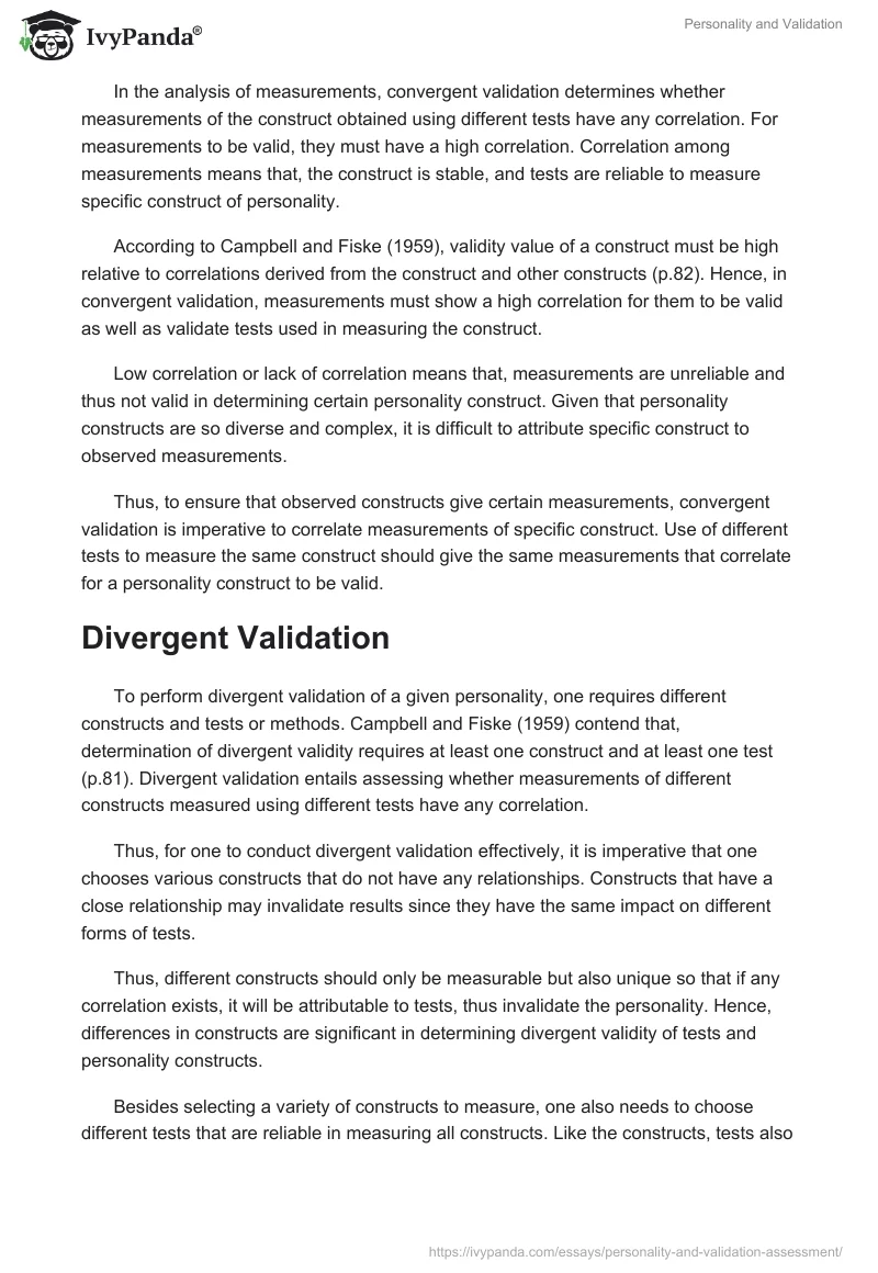 Personality and Validation. Page 4