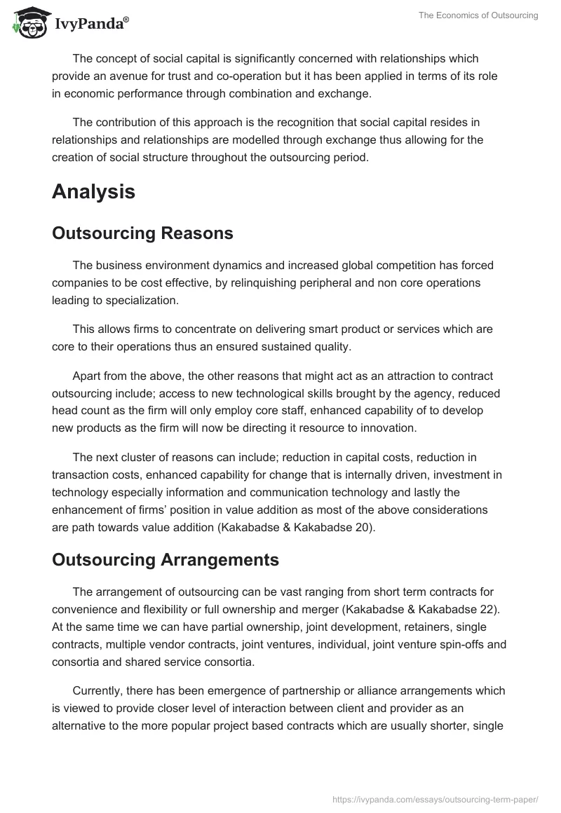 The Economics of Outsourcing. Page 4