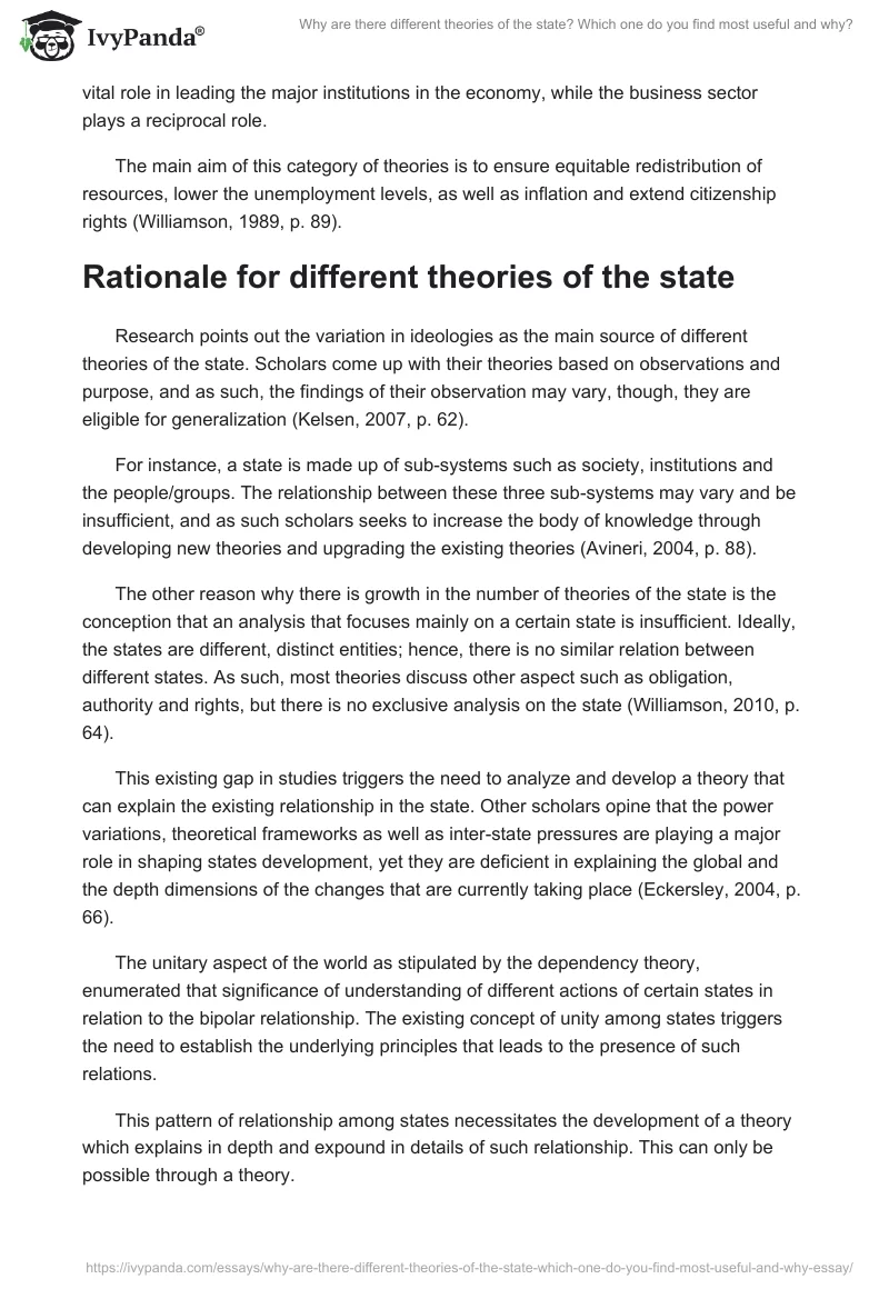 Why are there different theories of the state? Which one do you find most useful and why?. Page 3