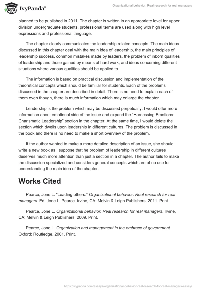 Organizational Behavior: Real Research for Real Managers. Page 2