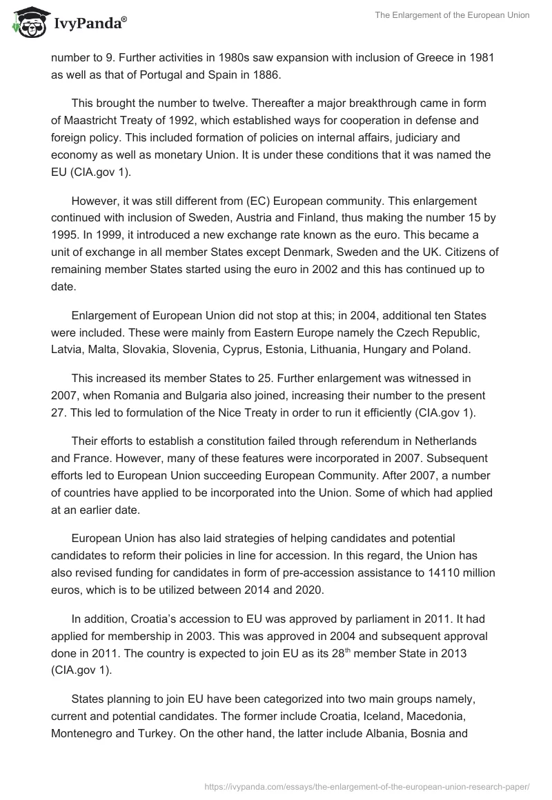 The Enlargement of the European Union. Page 2
