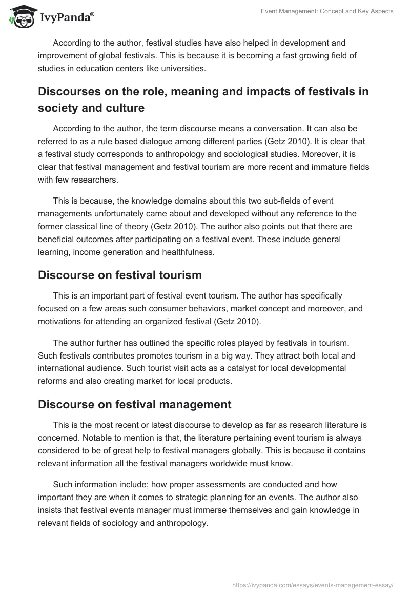 Event Management: Concept and Key Aspects. Page 3