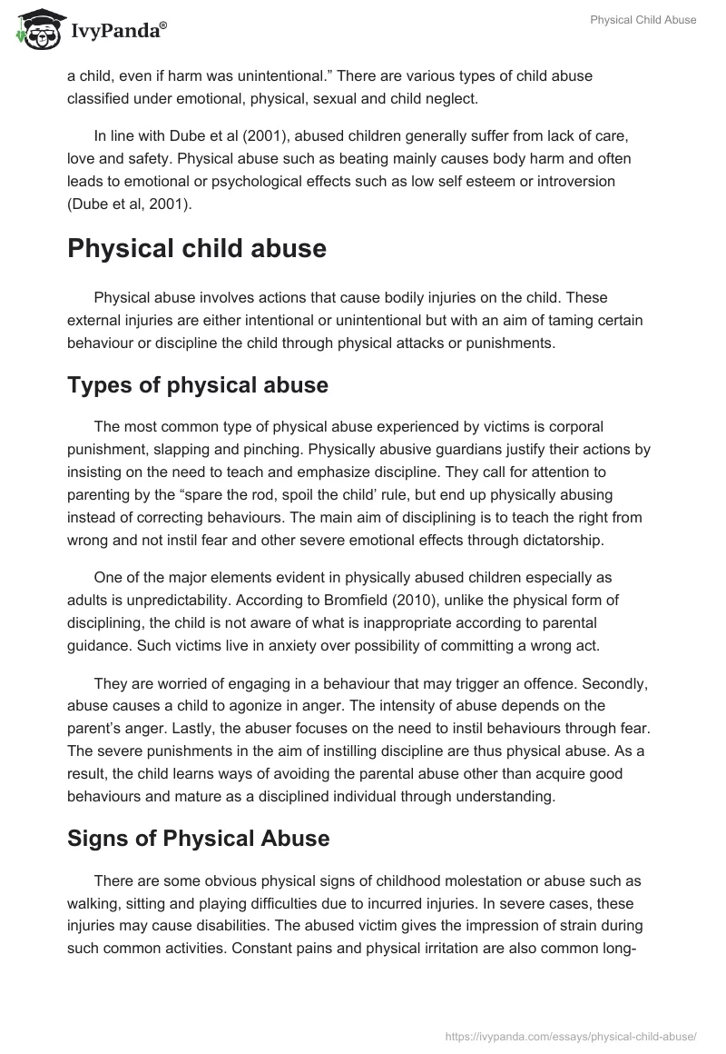 Physical Child Abuse. Page 2