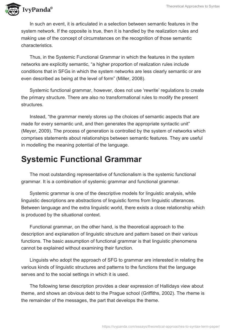 Theoretical Approaches to Syntax. Page 3