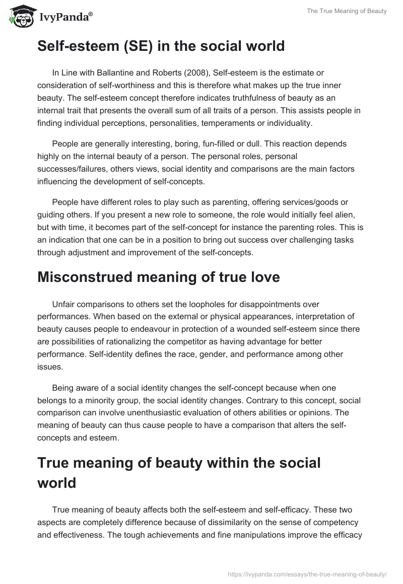 The True Meaning of Beauty. Page 2