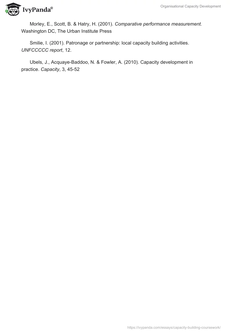 Organisational Capacity Development. Page 5