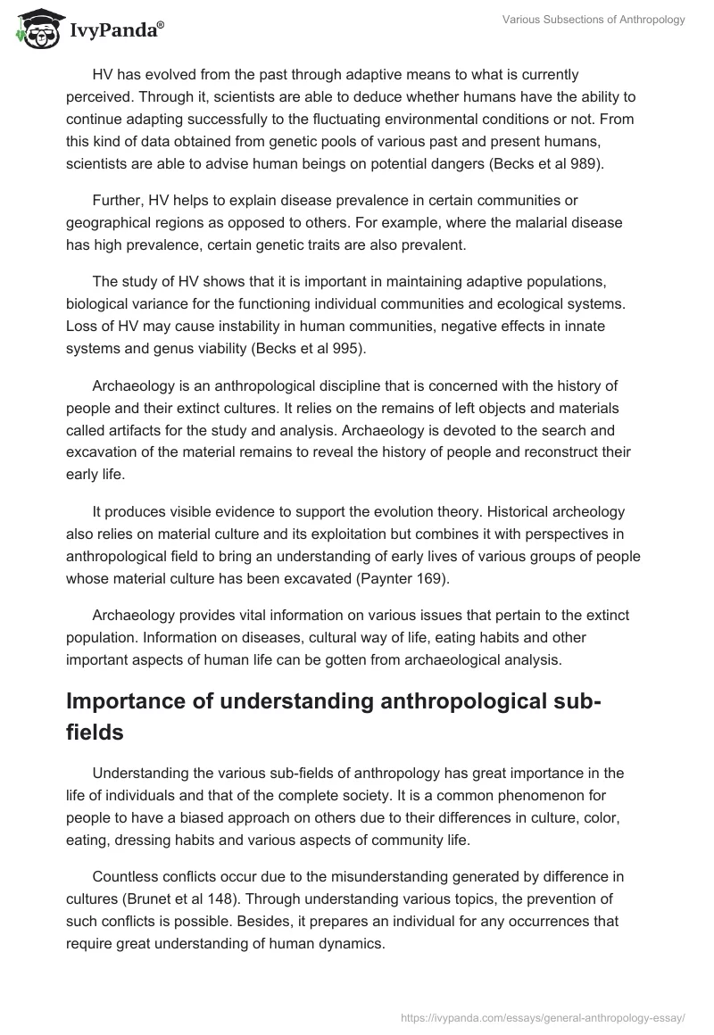 Various Subsections of Anthropology. Page 3