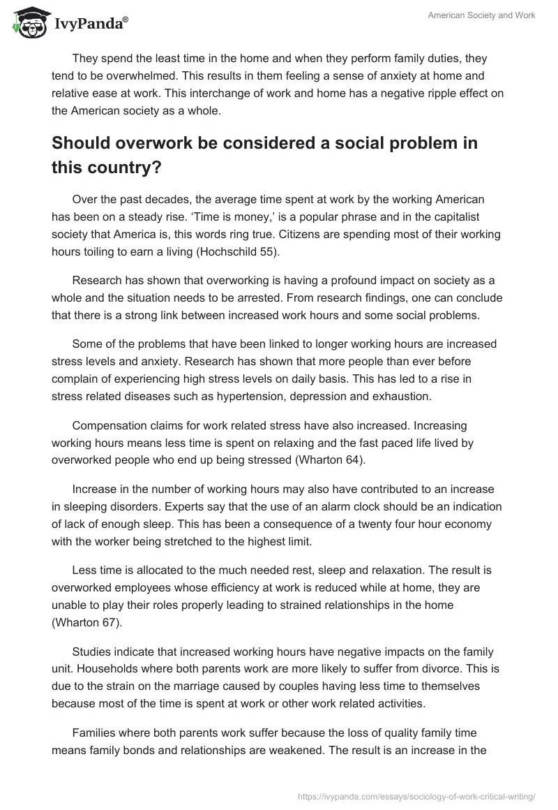 American Society and Work. Page 4