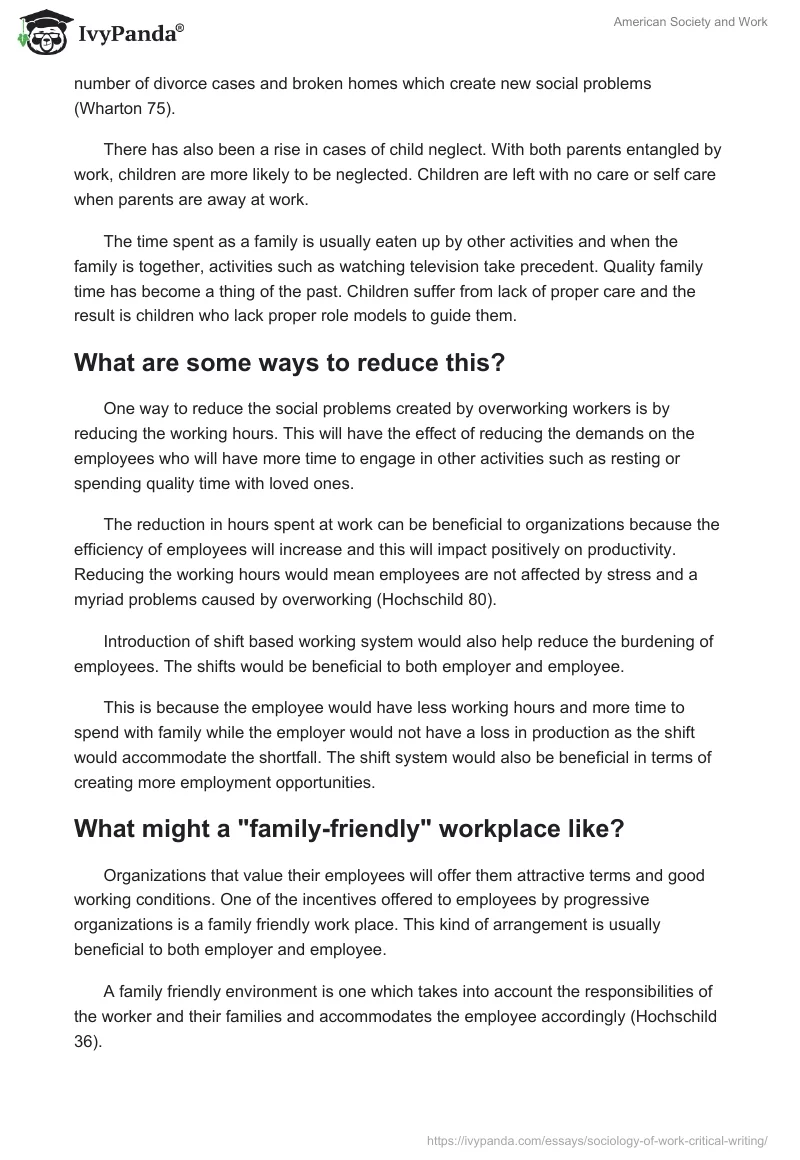 American Society and Work. Page 5