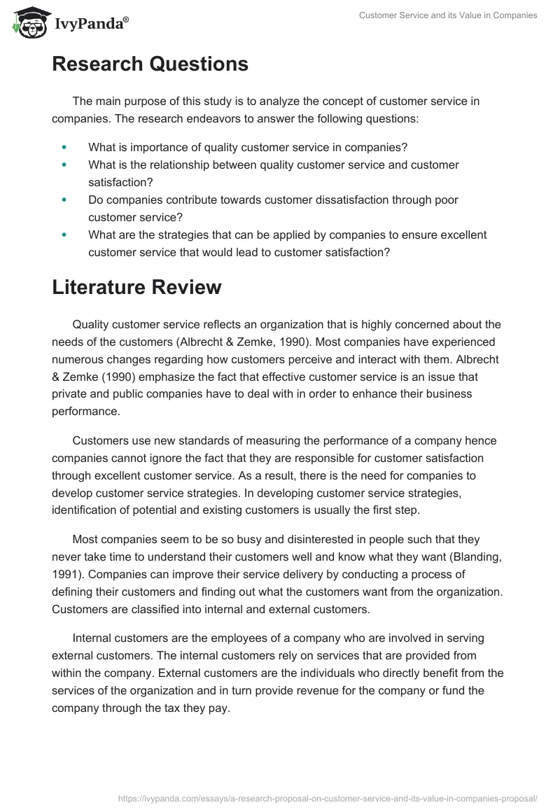 Customer Service and Its Value in Companies. Page 4