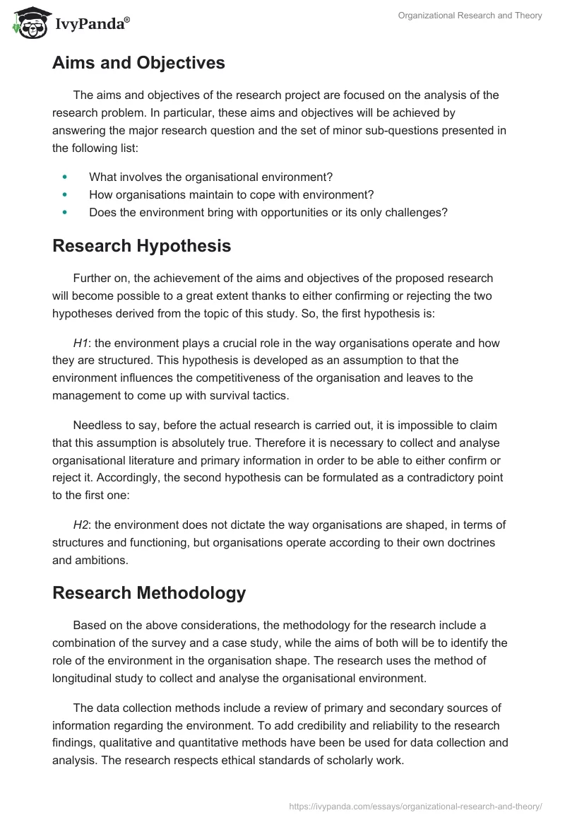 Organizational Research and Theory. Page 2