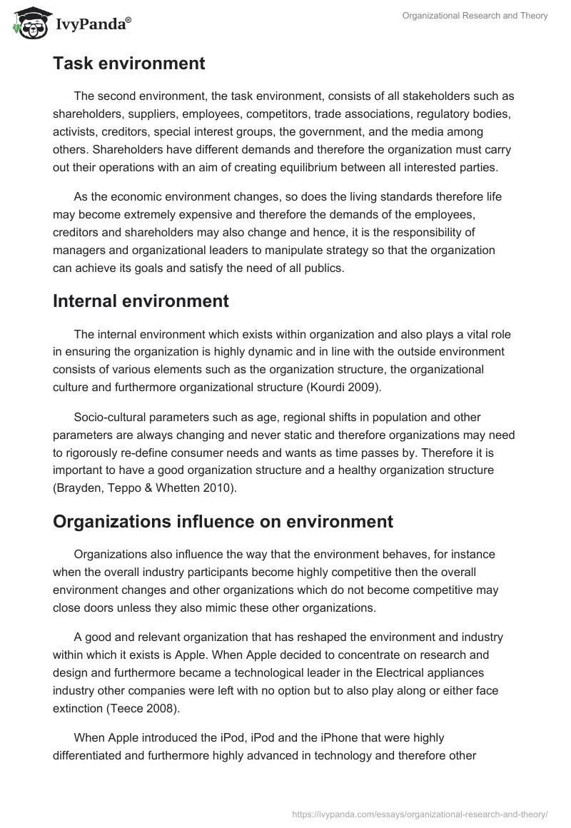 Organizational Research and Theory. Page 5
