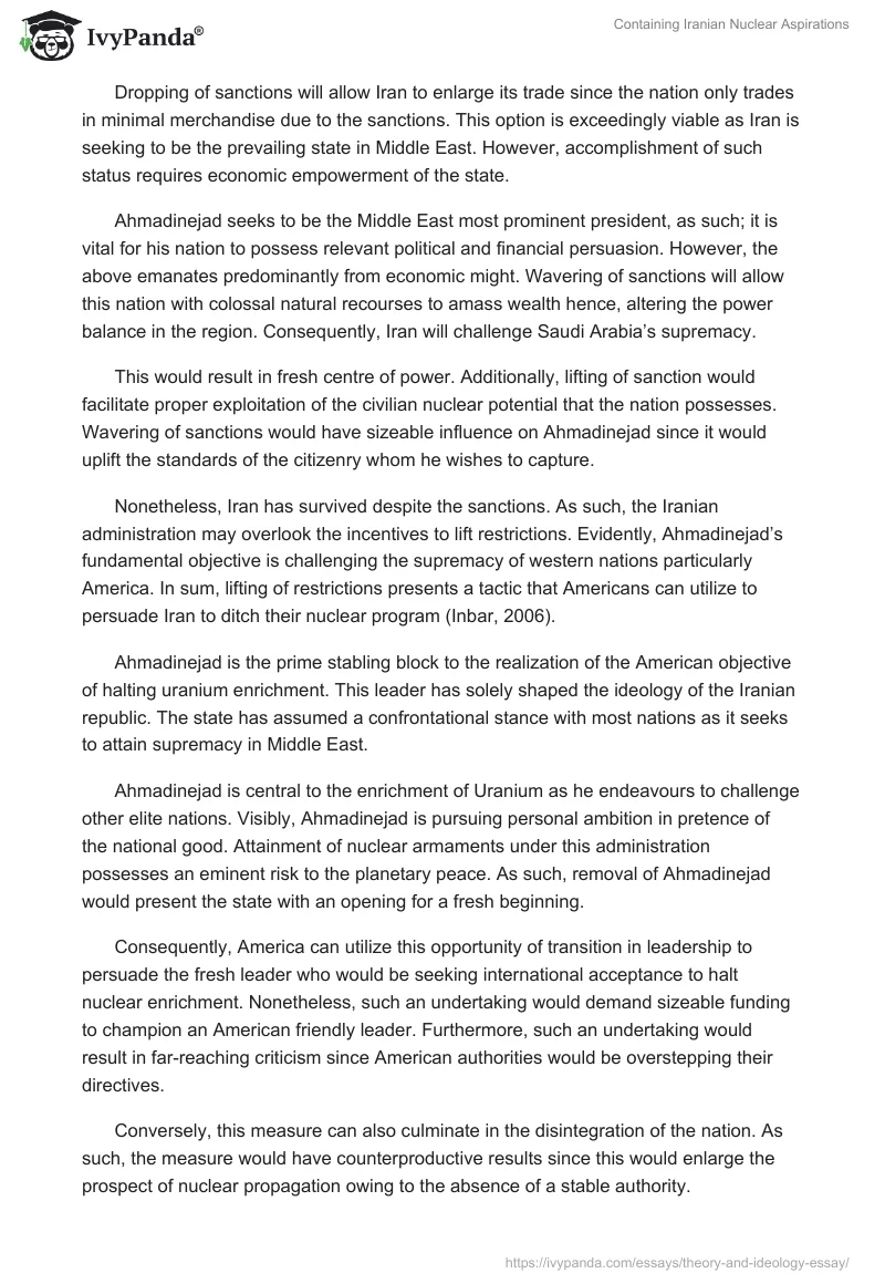Containing Iranian Nuclear Aspirations. Page 2